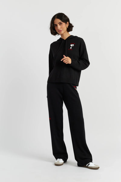 Black Wool-Cashmere Peanuts Originals Hoodie
