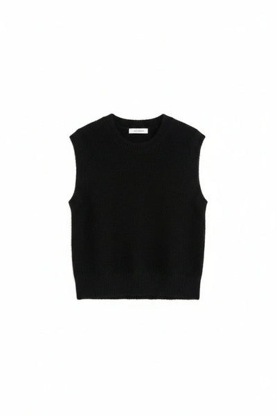 Black Wool-Cashmere Tank