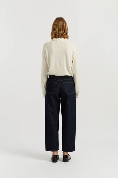 Cream Wool-Cashmere Snoopy Polo Sweater