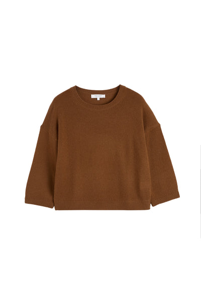 Toffee Cloud Cashmere Cropped Sweater