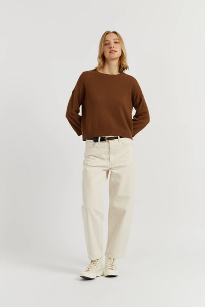 Toffee Cloud Cashmere Cropped Sweater