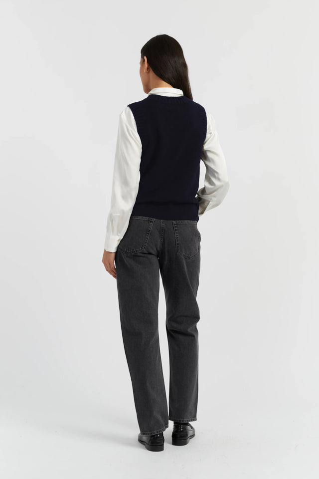 Navy Wool-Cashmere Tank image 3