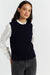 Navy Wool-Cashmere Tank