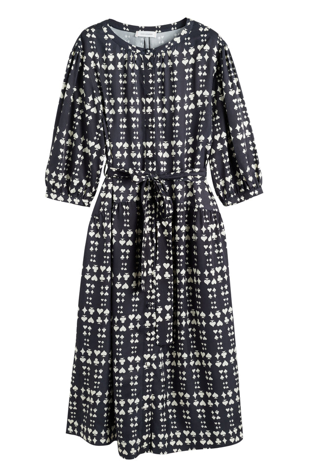 Black Viscose Queen of Hearts Dress image 4