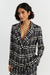 Black Viscose Queen of Hearts Blazer