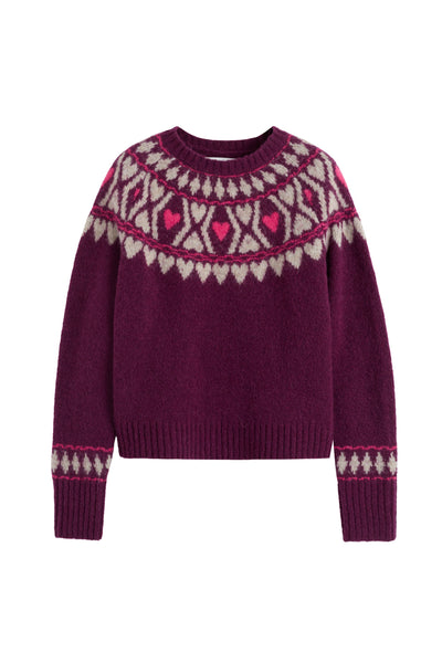 Mulberry Wool Fair Isle Sweater