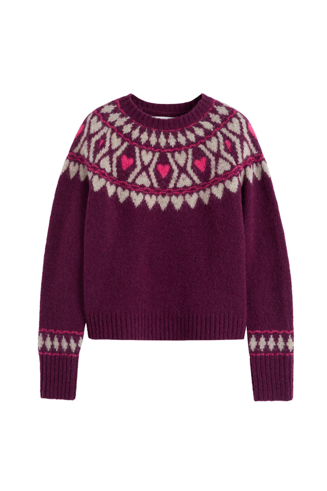 Mulberry Wool Fair Isle Sweater image 4