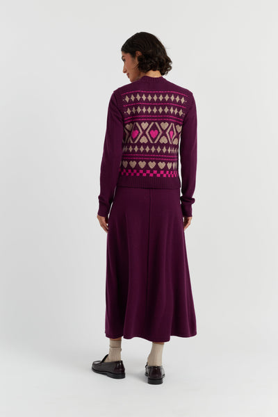 Mulberry Wool-Cashmere Hearts and Diamonds Tank