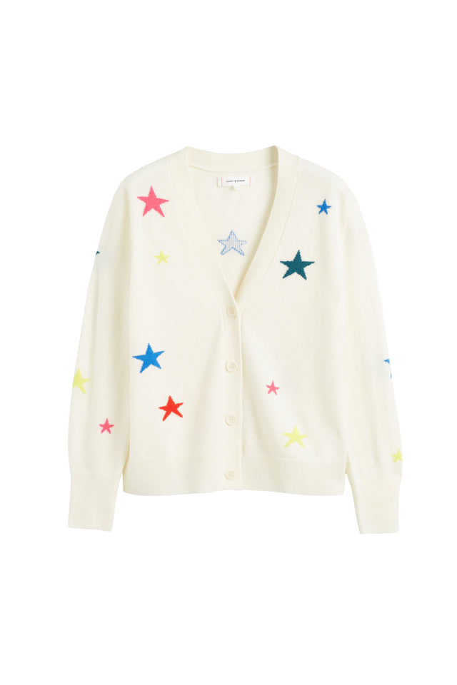 Cream Wool-Cashmere Star Collared Sweater image 4