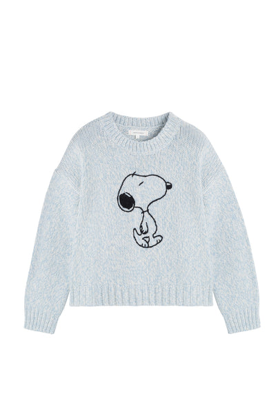 Blue Merino Snoopy Marl Sweater