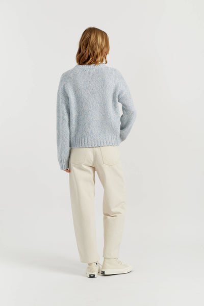 Blue Merino Snoopy Marl Sweater