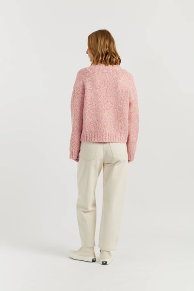 Pink Merino Snoopy Marl Sweater