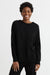 Black Wool-Cashmere Slouchy Sweater