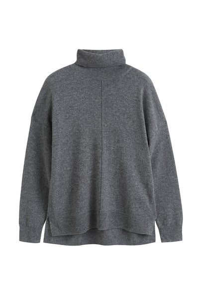 Dark-Grey Wool-Cashmere Rollneck Sweater