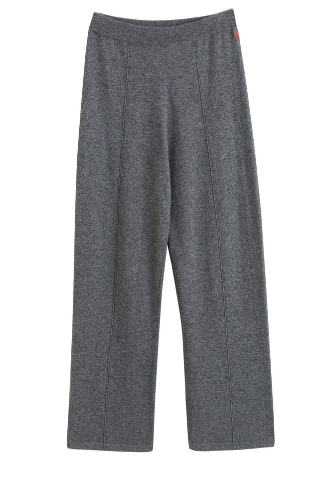 Dark-Grey Wool-Cashmere Wide-Leg Track Pants image 4