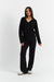 Black Wool-Cashmere Wide-Leg Track Pants