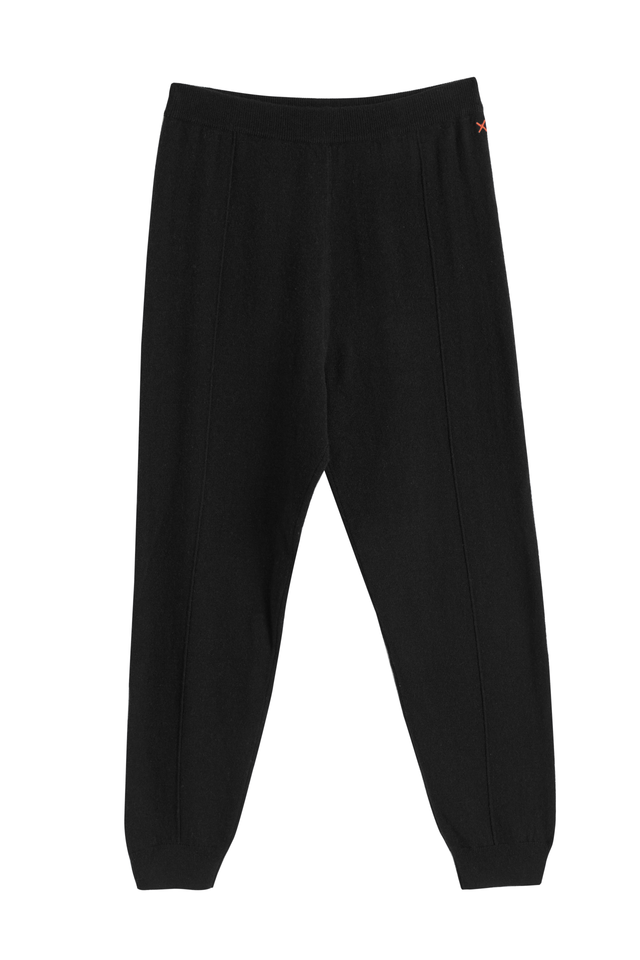 Black Wool-Cashmere Cuffed Joggers image 4