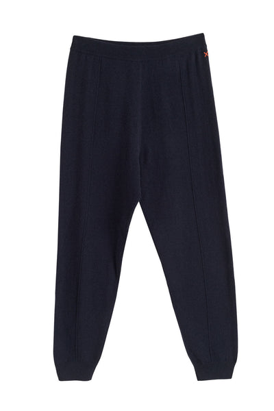 Navy Wool-Cashmere Cuffed Joggers