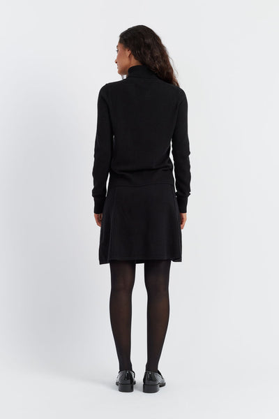 Black Wool-Cashmere Mini Skirt