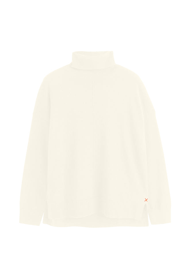 Cream Wool-Cashmere Rollneck Sweater image 5