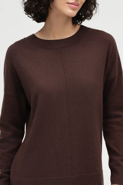 Chocolate Wool-Cashmere Slouchy Sweater
