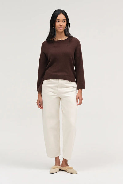 Chocolate Cloud Cashmere Cropped Sweater