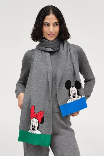 Grey Wool-Cashmere Mickey Scarf