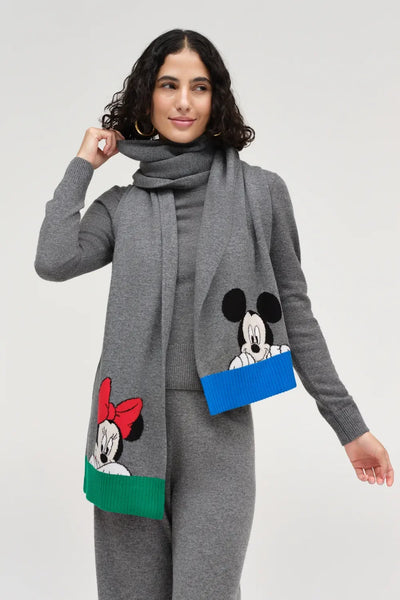Grey Wool-Cashmere Mickey Scarf