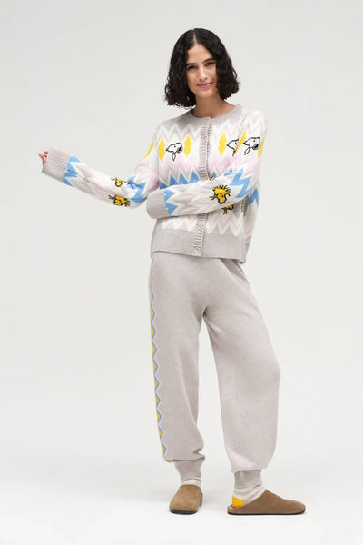 Multi Wool-Cashmere Snoopy Fairisle Cardigan