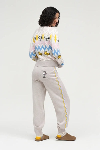 Multi Wool-Cashmere Snoopy Fairisle Cardigan