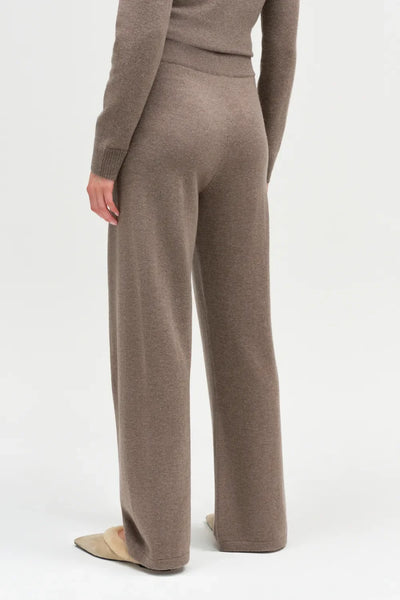 Mushroom Wool-Cashmere Wide-Leg Track Pants