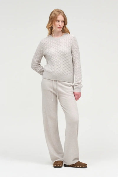 Chinchilla Pure Cashmere Cable Sweater