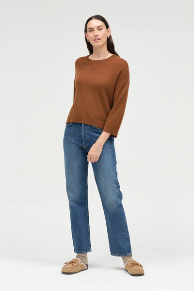 Toffee Cloud Cashmere Cropped Sweater