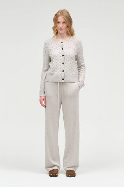 Chinchilla Pure Cashmere Cable Cardigan