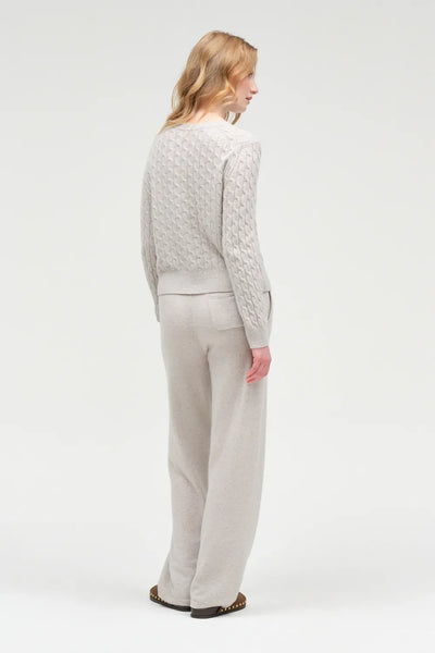 Chinchilla Pure Cashmere Cable Cardigan