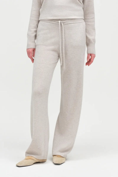 Chinchilla Pure Cashmere Wide Leg Track Pants