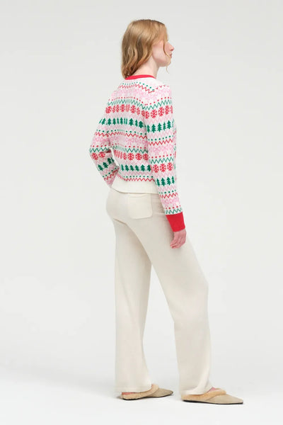 Cream Wool-Cashmere Christmas Fairisle Sweater