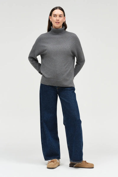 Dark-Grey Wool-Cashmere Rollneck Sweater