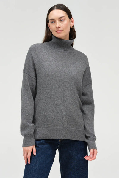 Dark-Grey Wool-Cashmere Rollneck Sweater