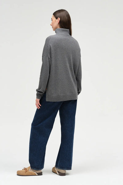 Dark-Grey Wool-Cashmere Rollneck Sweater
