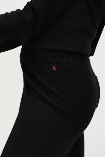 Black Wool-Cashmere Cuffed Joggers
