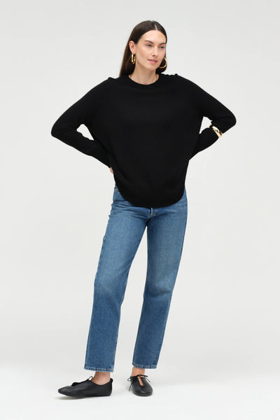 Black Pure Cashmere Slouchy Sweater