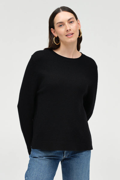 Black Pure Cashmere Slouchy Sweater