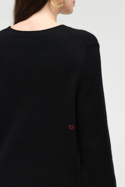 Black Pure Cashmere Slouchy Sweater