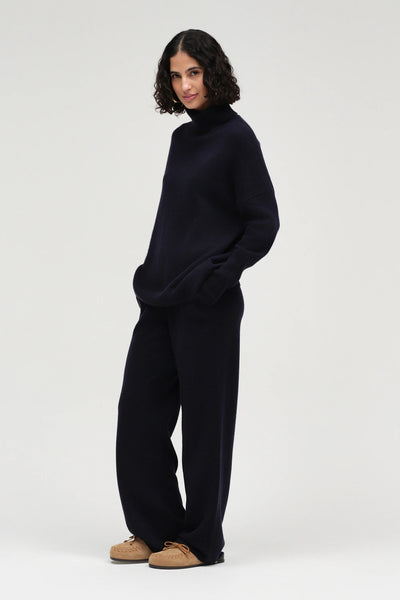 Black Pure Cashmere Rollneck Sweater