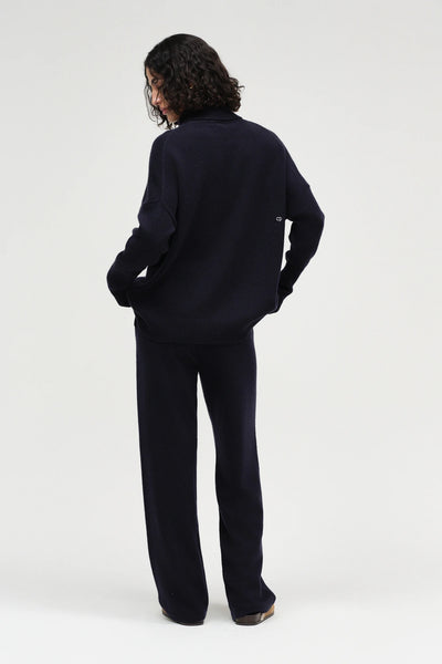 Black Pure Cashmere Rollneck Sweater