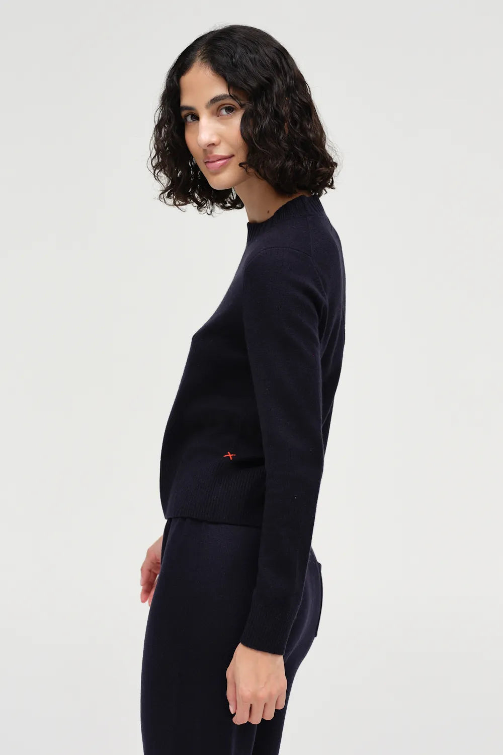 Blue Cotton-Cashmere Dress