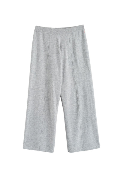 Light-Grey Wool-Cashmere Wide-Leg Track Pants