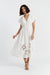 Cream Cotton-Lyocell Broderie Dress
