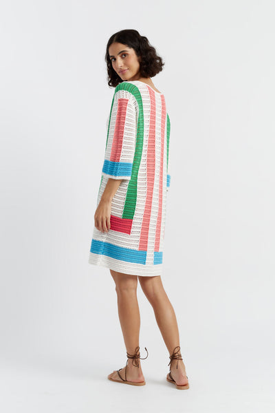 SAMPLE SALE - NO REFUNDS Cream Cotton Capri Dress